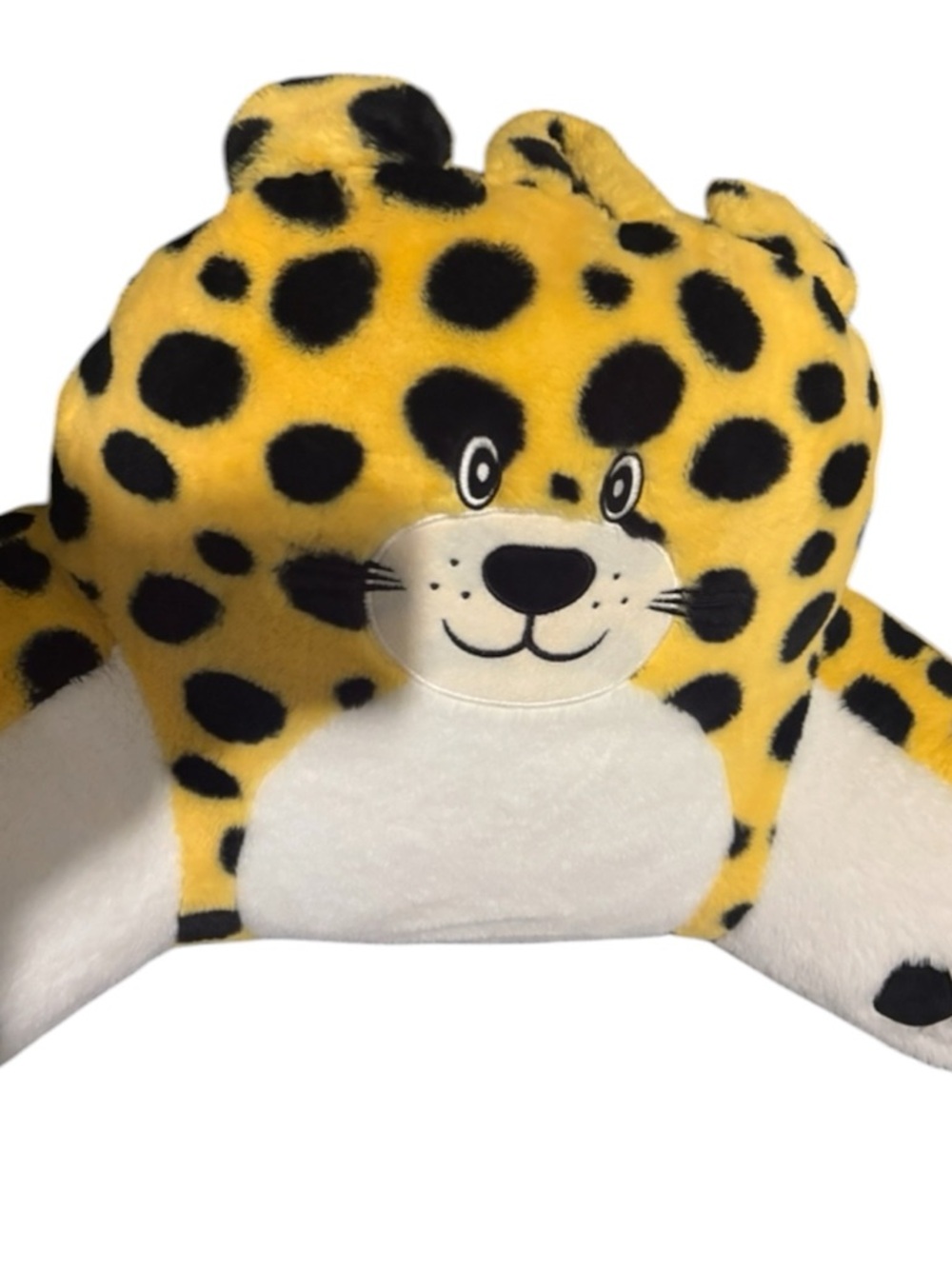 Yellow Spotted Leopard Plush Pillow - Soft Kids Cuddle Toy